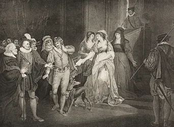 Rousillon, het paleis van de graaf, Act V, Scene III, uit 